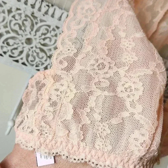 VICTORIA'S SECRET Peach Lace Racerback Bralette Bra sz M - Picture 3 of 13